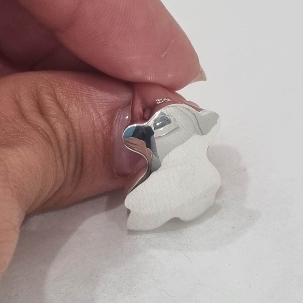 Tous Silver Bold Motif Bear Signet Ring Size 6.25 - Picture 6 of 15